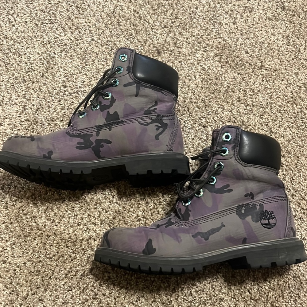 Purple Camo Timberland Boots